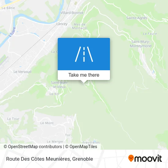 Route Des Côtes Meunières map