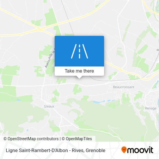 Ligne Saint-Rambert-D'Albon - Rives map