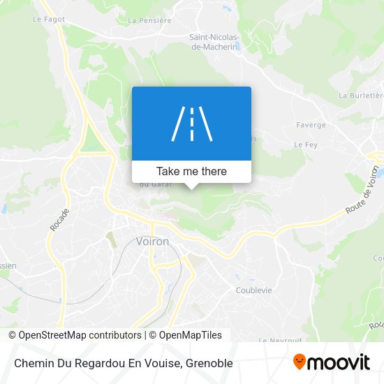 Chemin Du Regardou En Vouise map