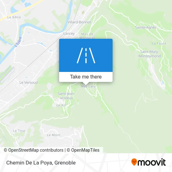 Chemin De La Poya map