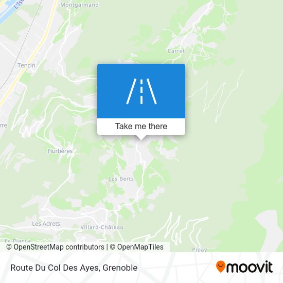 Route Du Col Des Ayes map