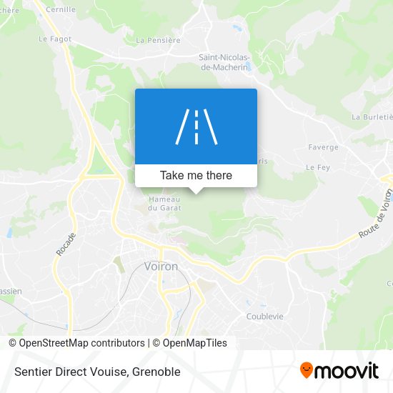 Sentier Direct Vouise map