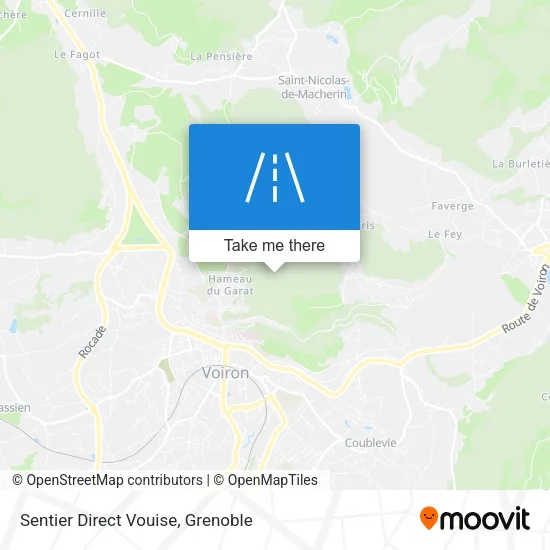 Sentier Direct Vouise map