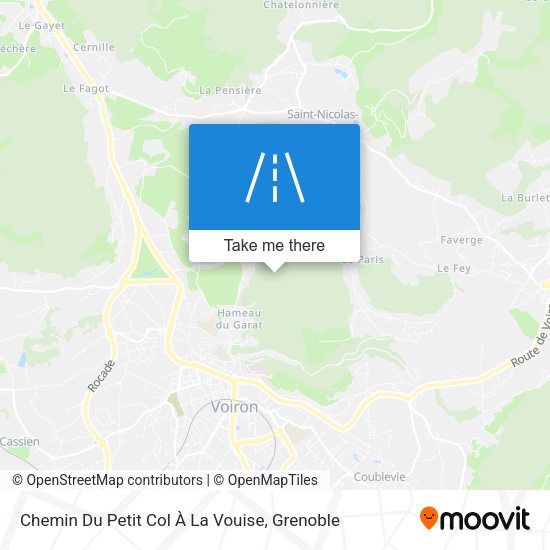 Chemin Du Petit Col À La Vouise map