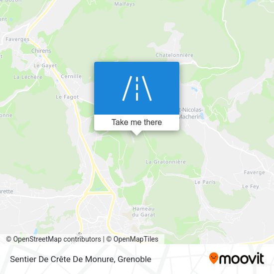Sentier De Crête De Monure map