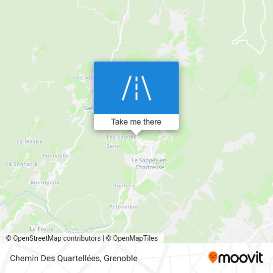 Chemin Des Quartellées map