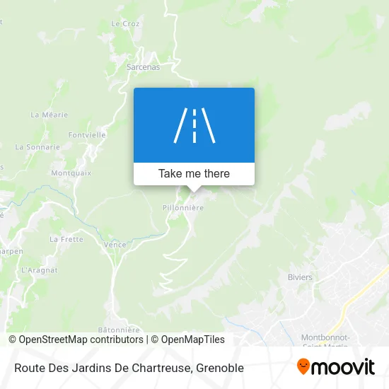 Route Des Jardins De Chartreuse map