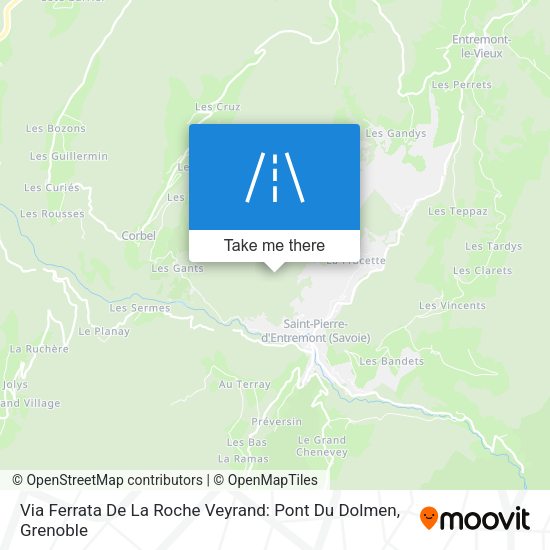 Via Ferrata De La Roche Veyrand: Pont Du Dolmen map