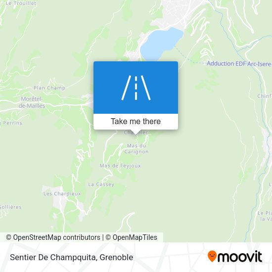 Sentier De Champquita map