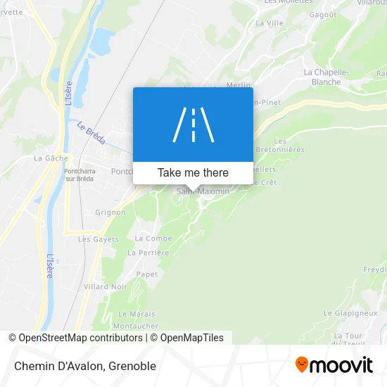 Chemin D'Avalon map