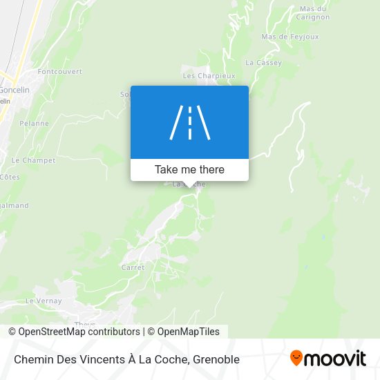 Chemin Des Vincents À La Coche map