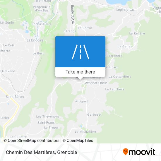 Chemin Des Martières map