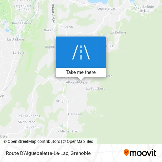 Route D'Aiguebelette-Le-Lac map