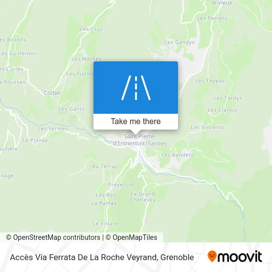 Accès Via Ferrata De La Roche Veyrand map