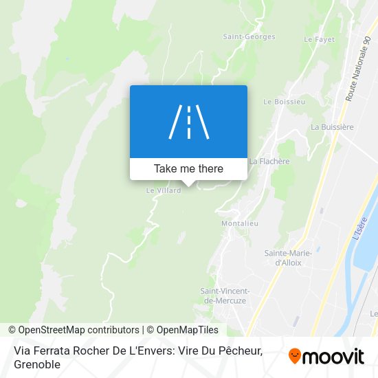 Via Ferrata Rocher De L'Envers: Vire Du Pêcheur map