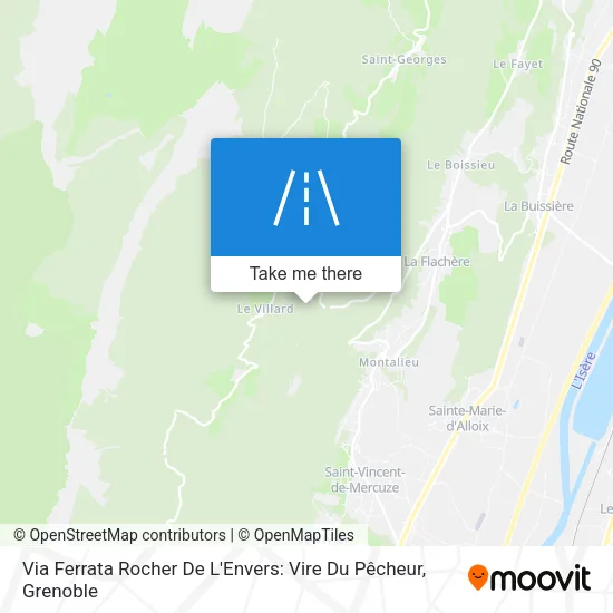 Via Ferrata Rocher De L'Envers: Vire Du Pêcheur map