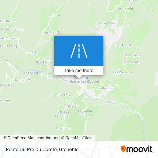 Route Du Pré Du Comte map