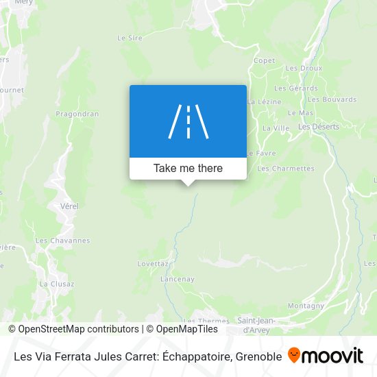 Les Via Ferrata Jules Carret: Échappatoire map