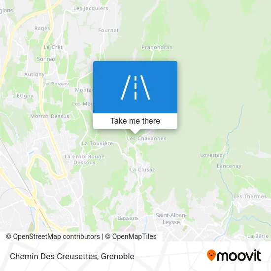 Chemin Des Creusettes map