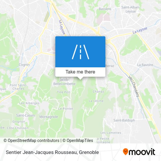 Sentier Jean-Jacques Rousseau map