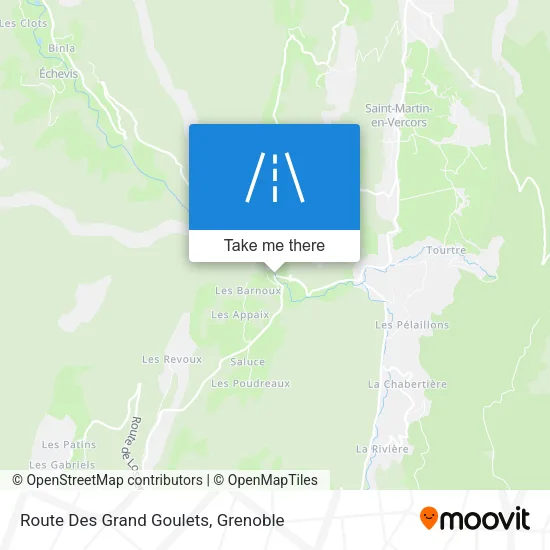 Route Des Grand Goulets map