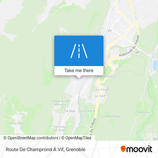 Route De Champrond À Vif map