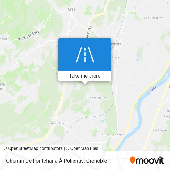 Chemin De Fontchana À Polienas map