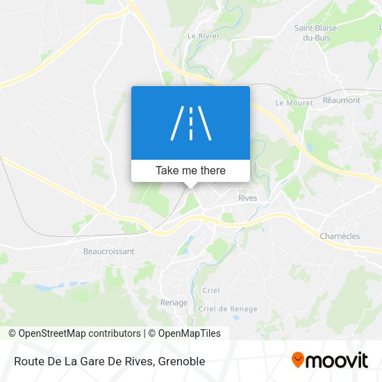 Route De La Gare De Rives map