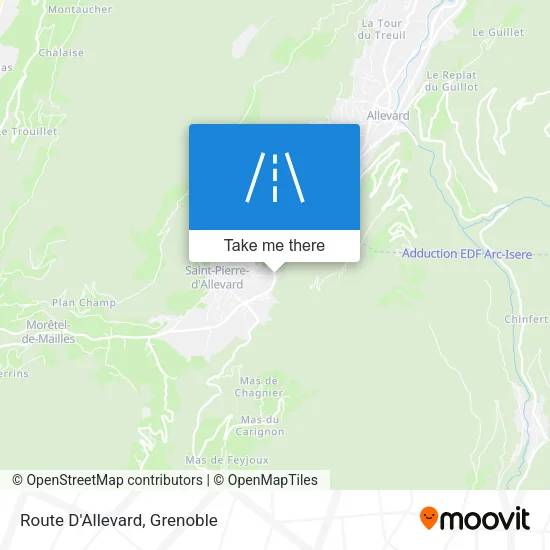 Route D'Allevard map