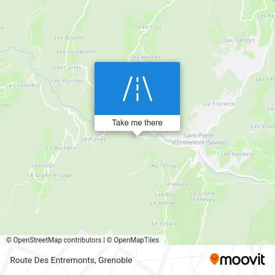 Route Des Entremonts map