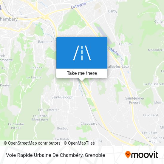 Voie Rapide Urbaine De Chambéry map