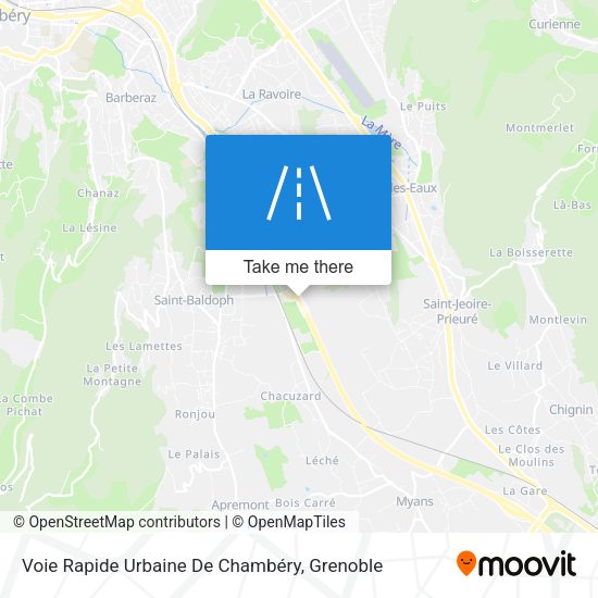 Voie Rapide Urbaine De Chambéry map