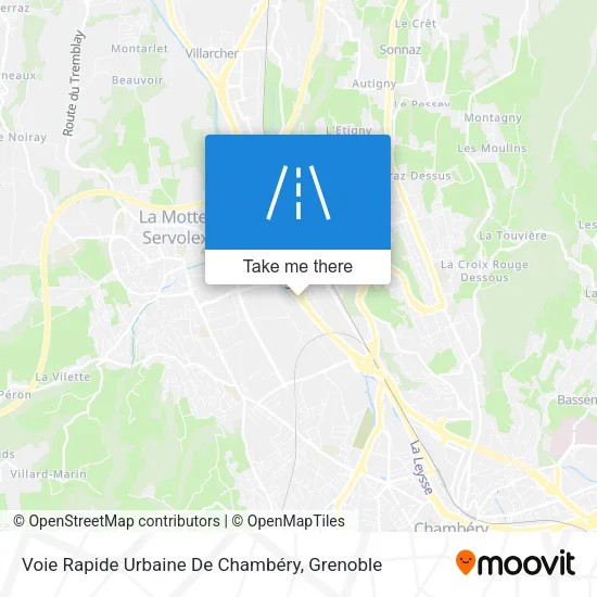 Voie Rapide Urbaine De Chambéry map