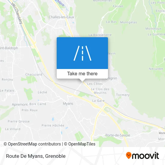 Route De Myans map
