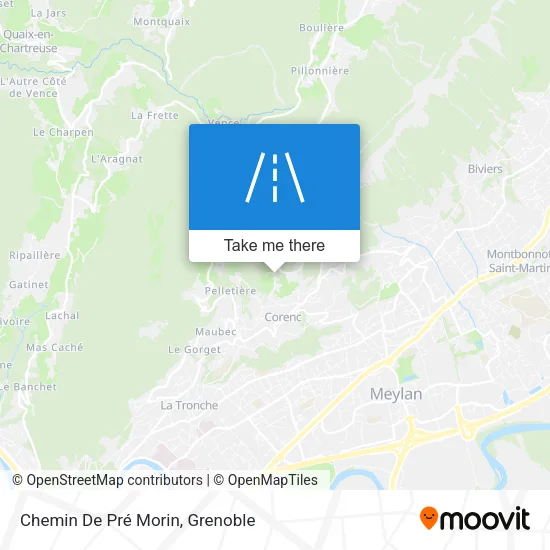 Chemin De Pré Morin map