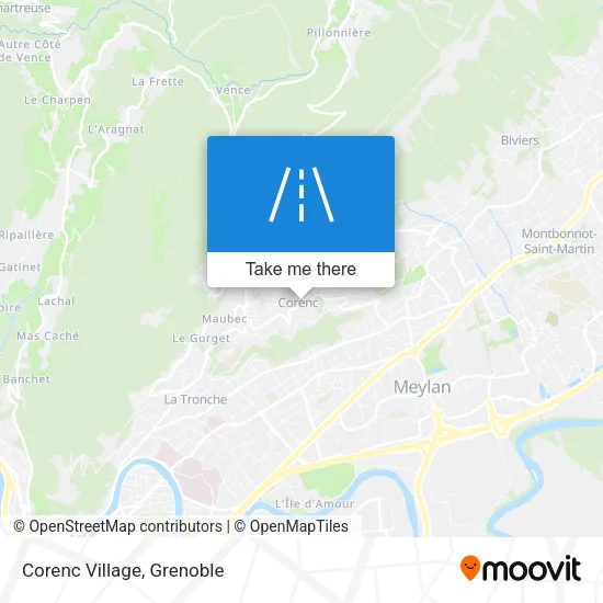 Corenc Village map