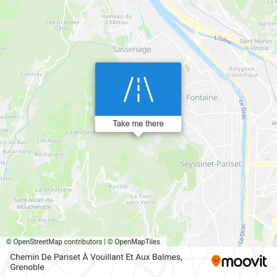 Chemin De Pariset À Vouillant Et Aux Balmes map