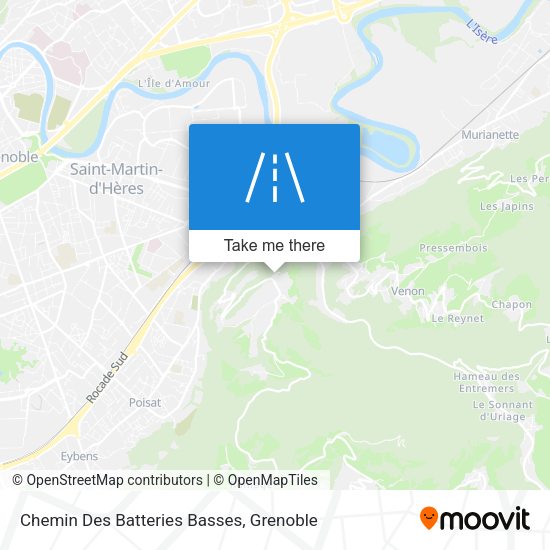 Chemin Des Batteries Basses map