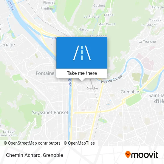 Chemin Achard map
