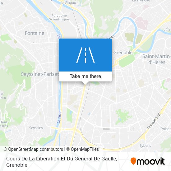 Cours De La Libération Et Du Général De Gaulle map
