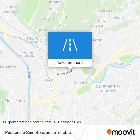 Passerelle Saint-Laurent map