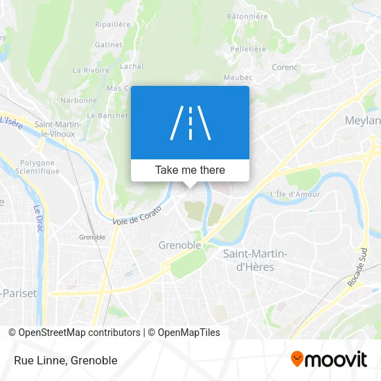 Rue Linne map