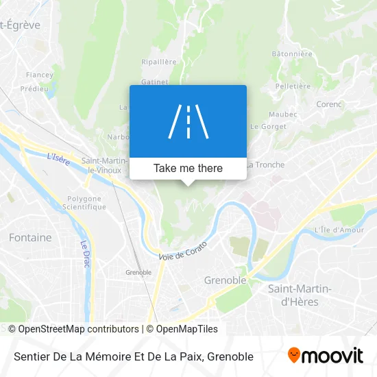 Sentier De La Mémoire Et De La Paix map