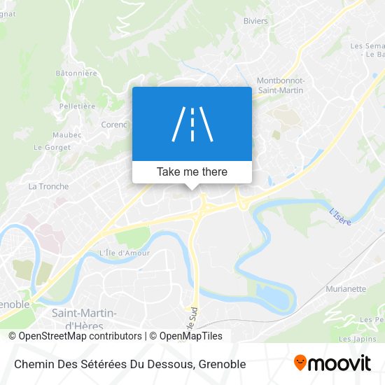 Chemin Des Sétérées Du Dessous map