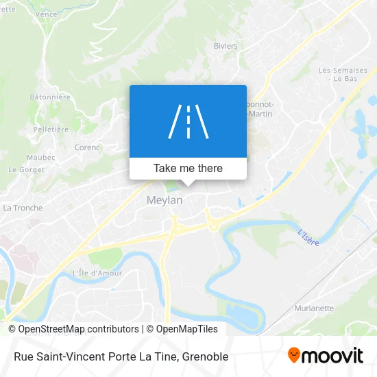 Rue Saint-Vincent Porte La Tine map