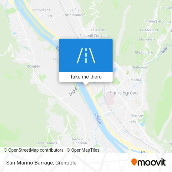 San Marino Barrage map