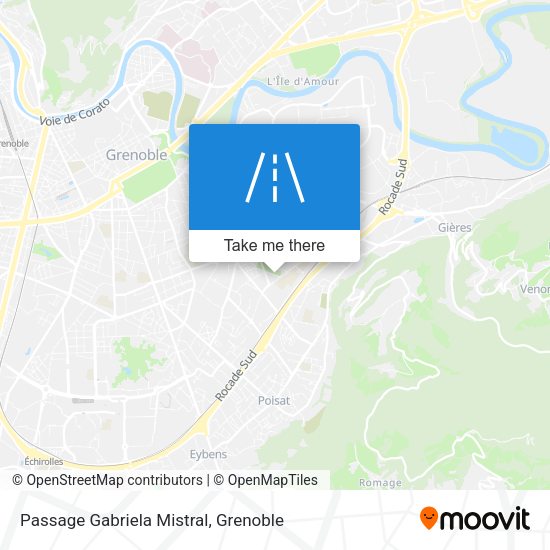 Passage Gabriela Mistral map