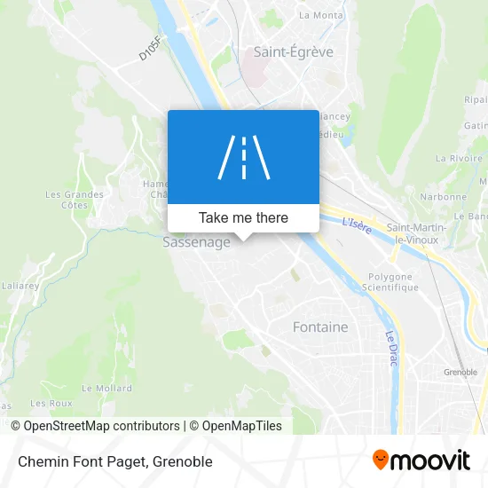 Chemin Font Paget map