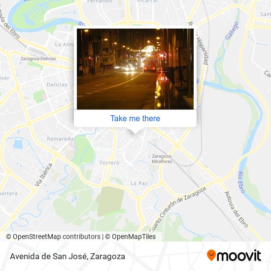 mapa Avenida de San José