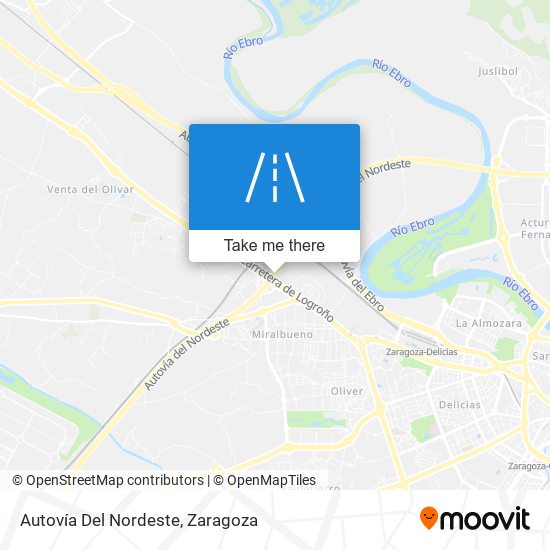 Autovía Del Nordeste map